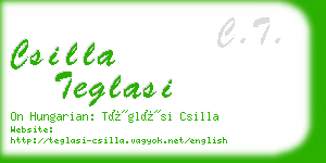 csilla teglasi business card